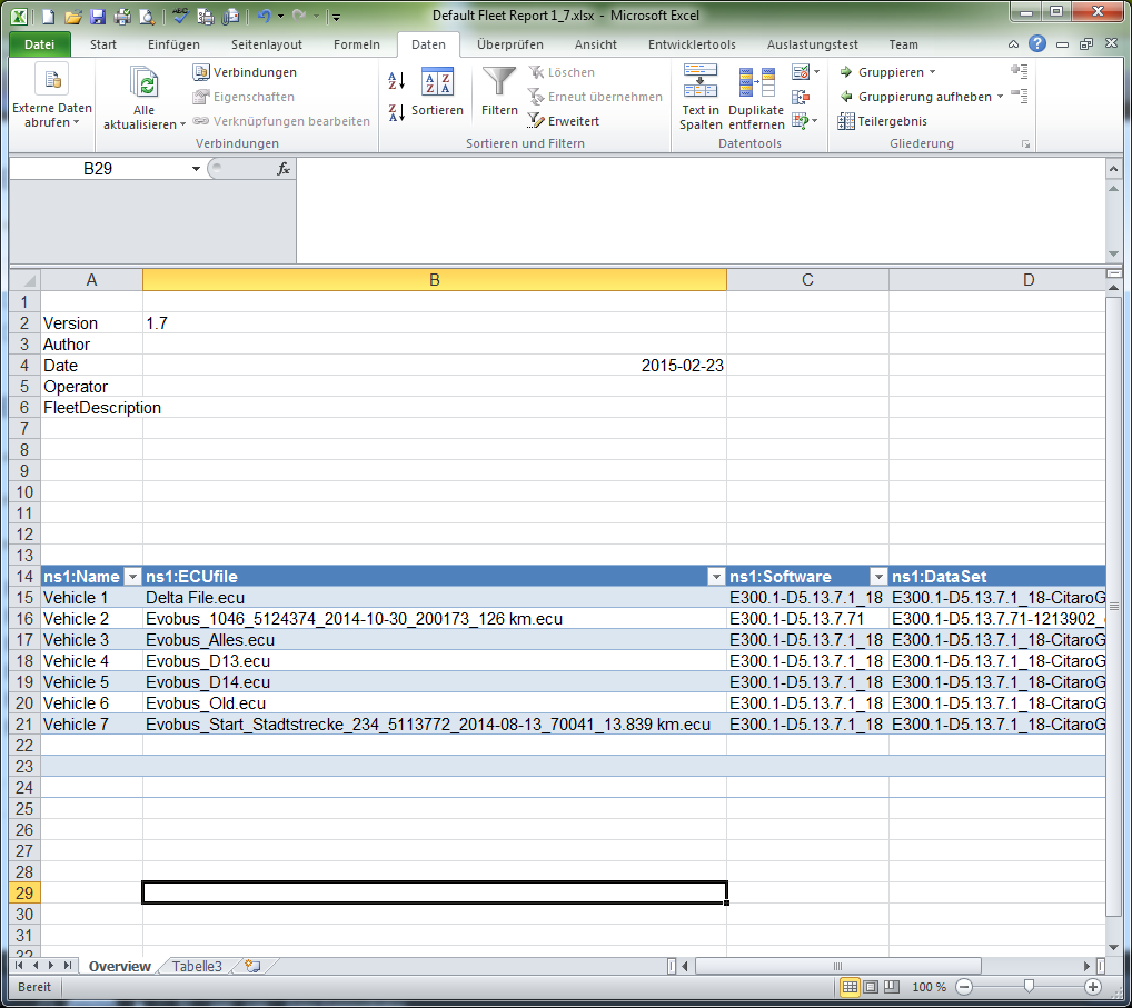 XML Data Export